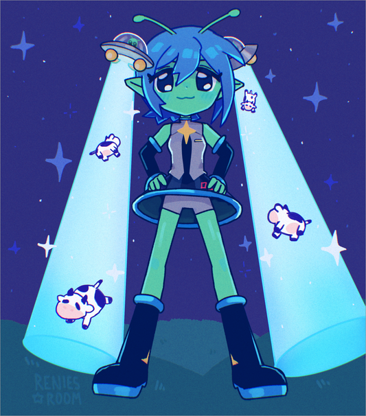 alien miku print 5x7